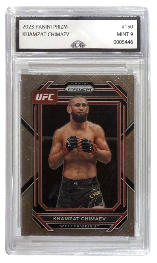 2023 Panini Prizm UFC Khamzat Chimaev | No. 150 | Graded 9 (1 of 2)