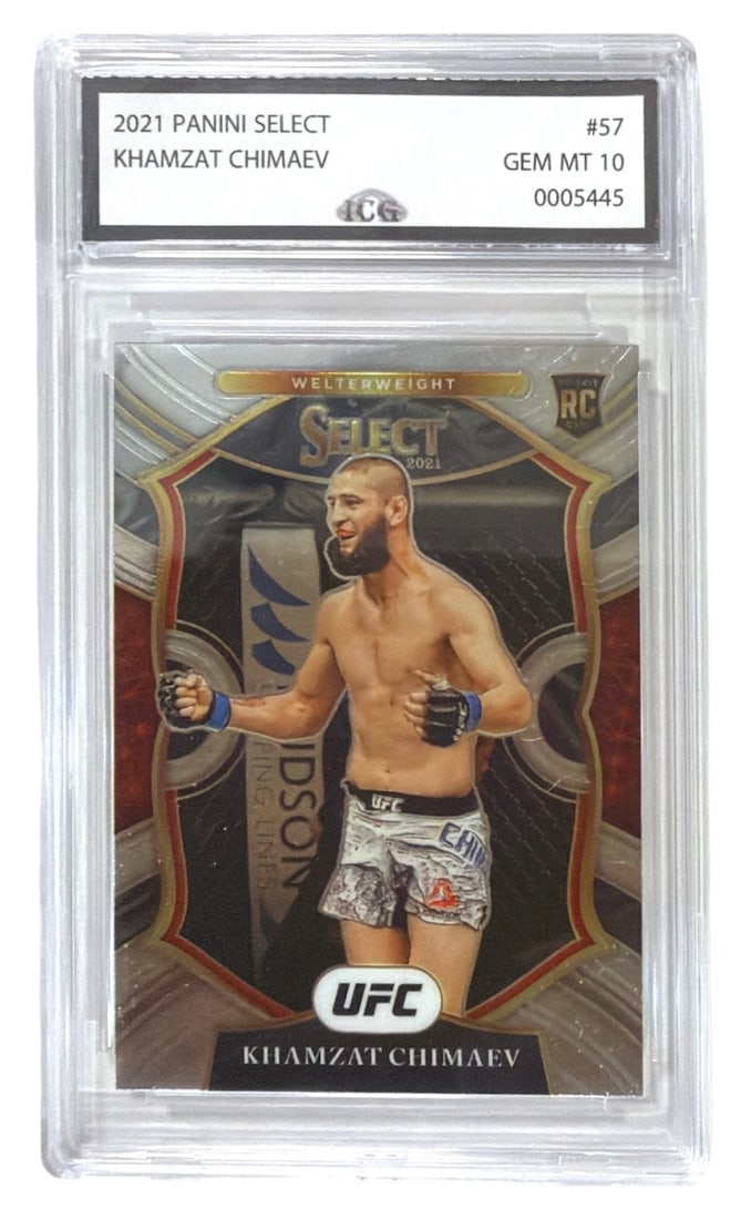 2021 Panini Select UFC Khamzat Chimaev | No. 57 | Graded 10 (1 of 2)