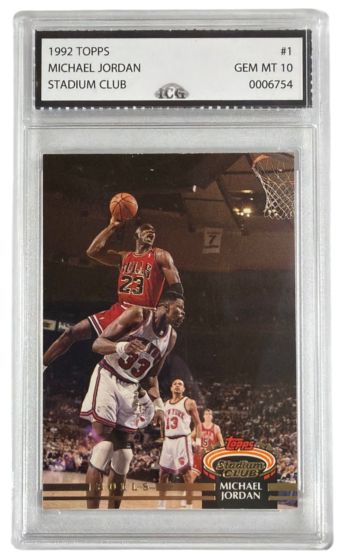 1992 Topps Stadium Club Michael Jordan | No. 1 | Graded 10 (1 of 2)