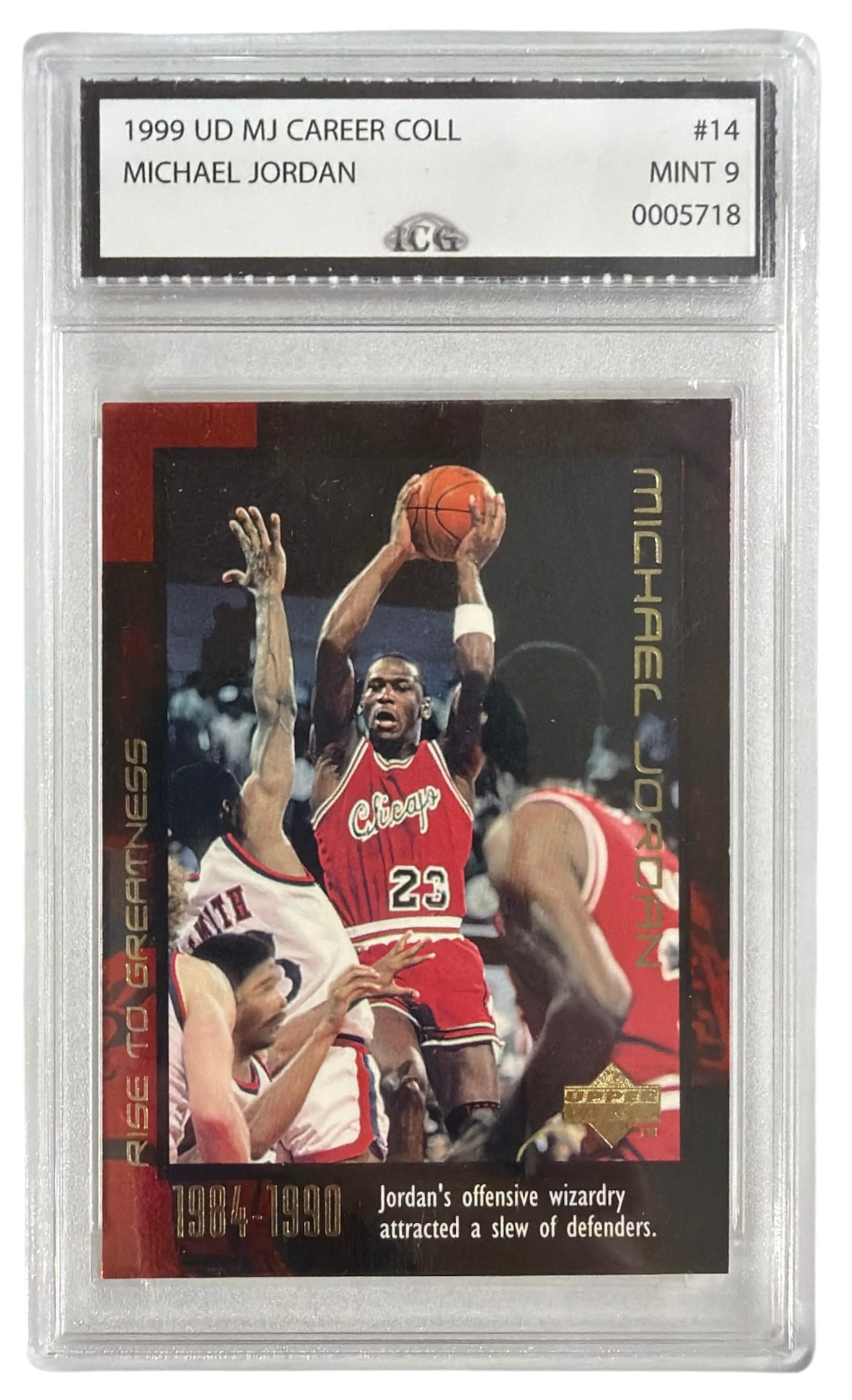 1999 Upper Deck MJ Career Coll. Michael Jordan | No. 14 | Graded 9 (1 of 2)