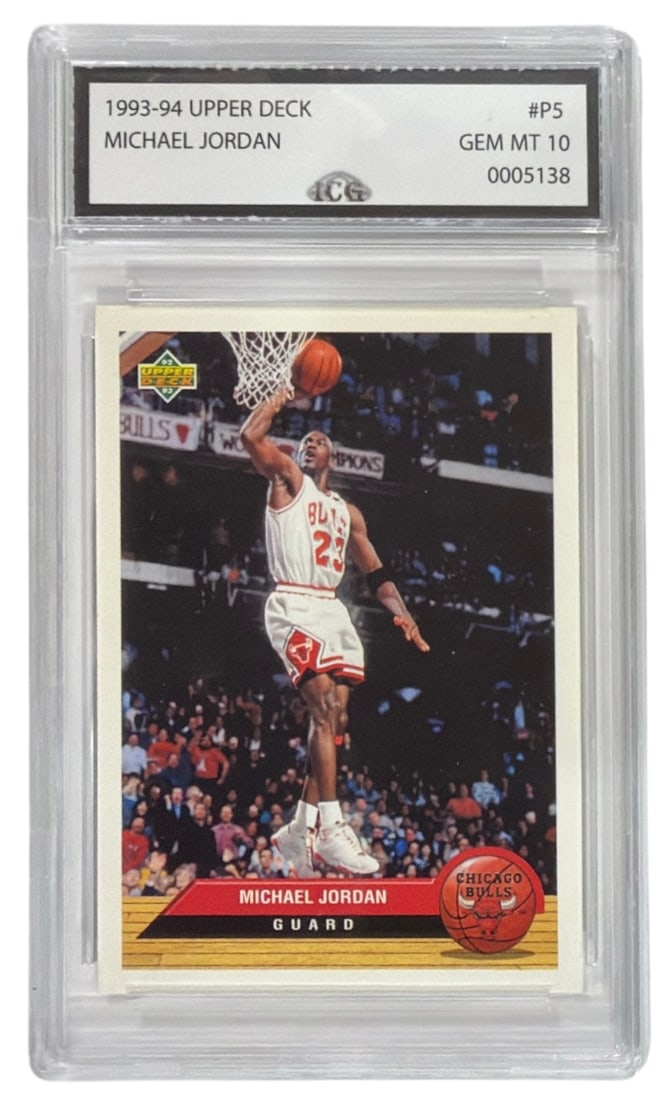 1993 to 94 Upper Deck Michael Jordan | No. P5 | Graded 10 (1 of 2)