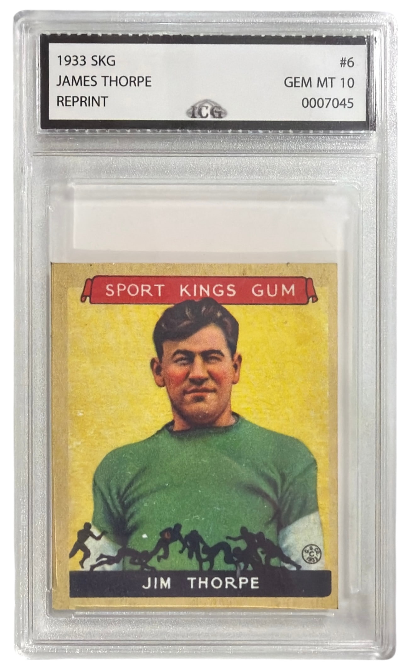 1933 SKG Reprint James Thorpe | No. 6 | Graded 10 (1 of 2)