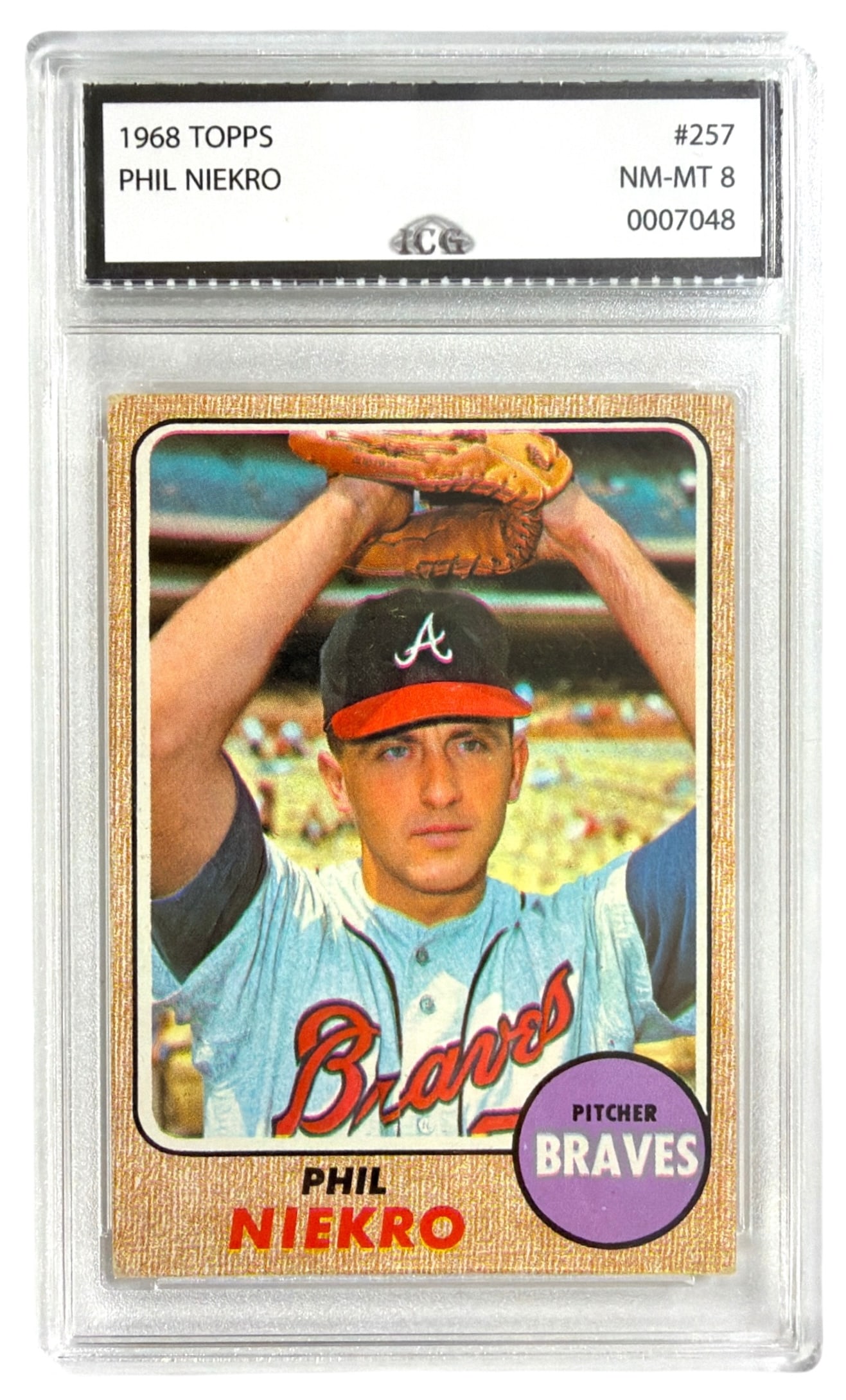 1968 Topps Phil Niekro | No. 257 | Graded 8 (1 of 2)
