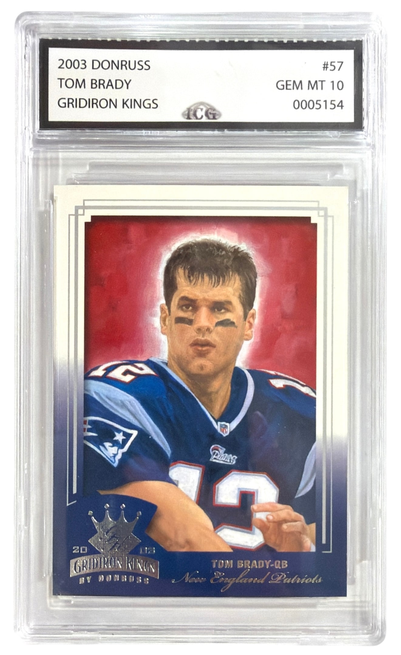 2003 Donruss Gridiron Kings Tom Brady | No. 57 | Graded 10 (1 of 2)
