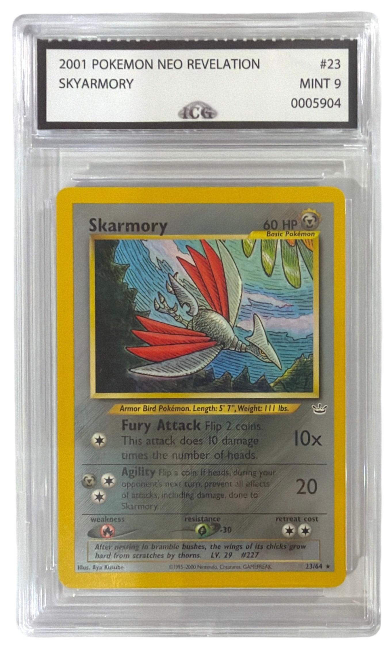 2001 Pokemon Skarmory Neo Revelation Set | No. 23 | Graded 9: 2001 Pokemon Skarmory Neo Revelation Set | No. 23 | Graded 9
