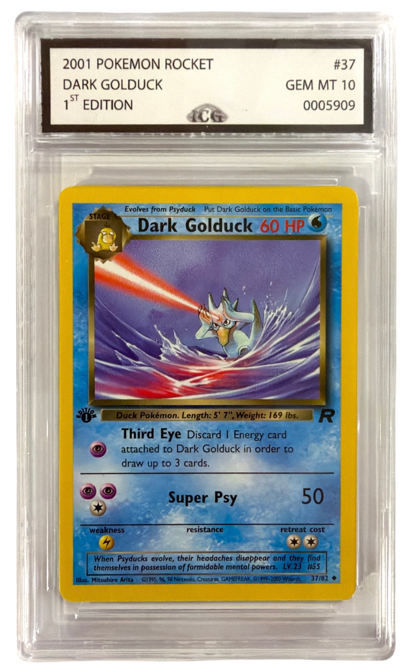 2001 Pokemon 1st Edition Team Rocket Dark Golduck | No. 37 | Graded 10 (1 of 2)