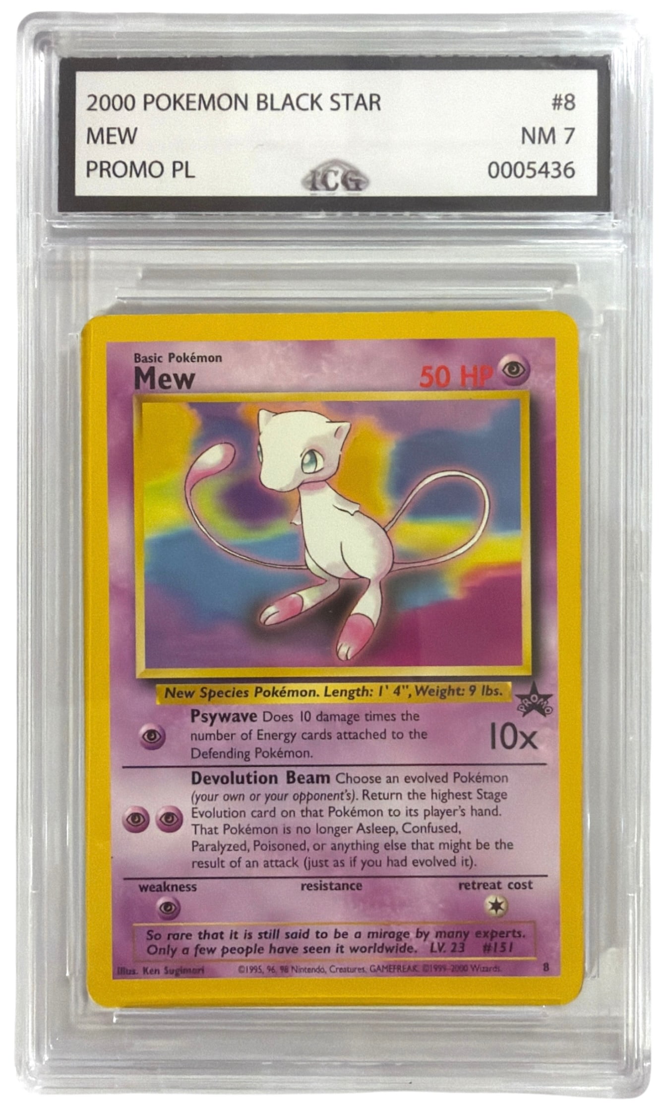2000 Pokemon Black Star PROMO Mew | No. 8 | Graded 7 (1 of 2)