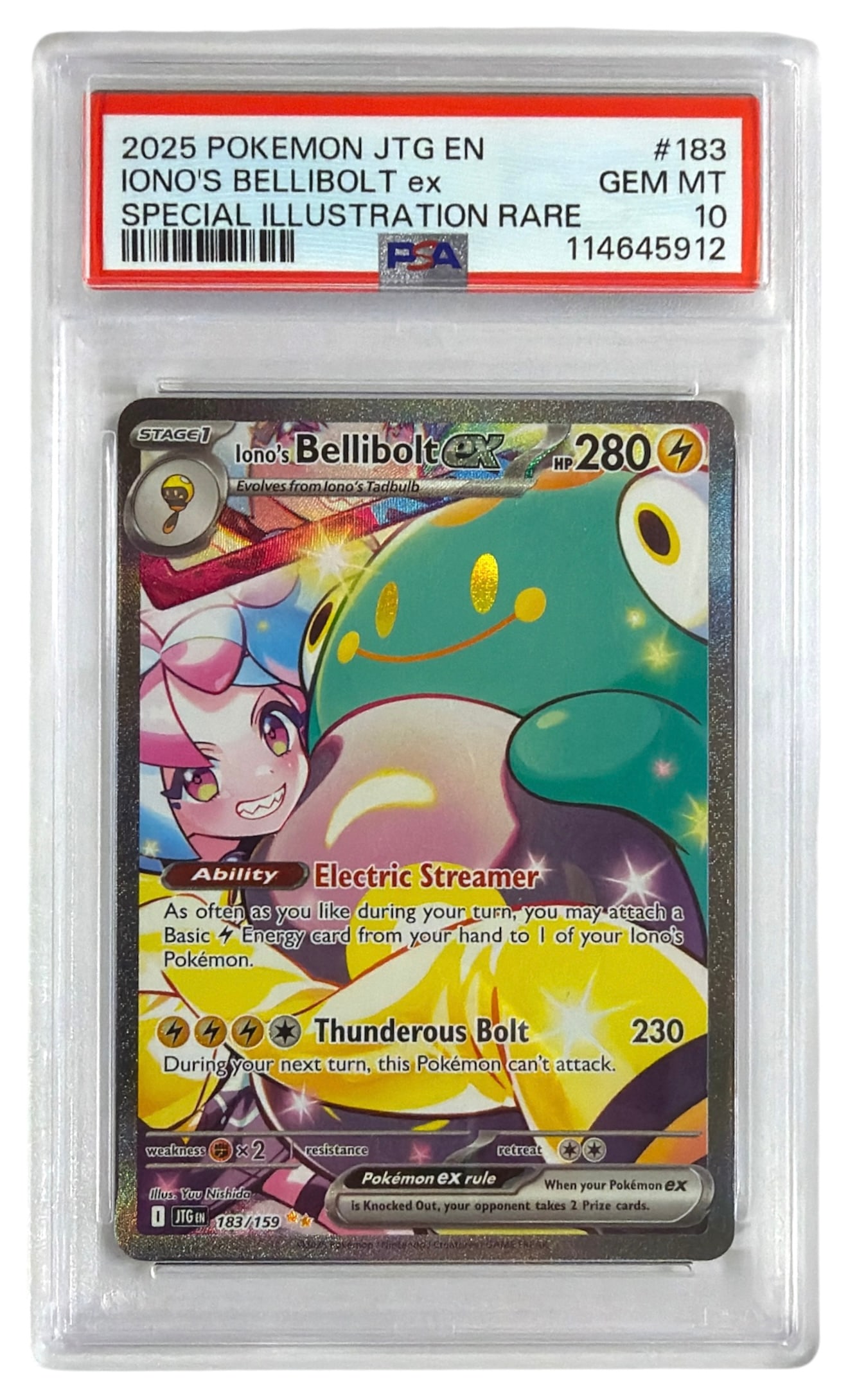 2025 Pokemon Special Illustration RARE Ionos Bellibolt EX | No. 183 | Graded 10 (1 of 2)