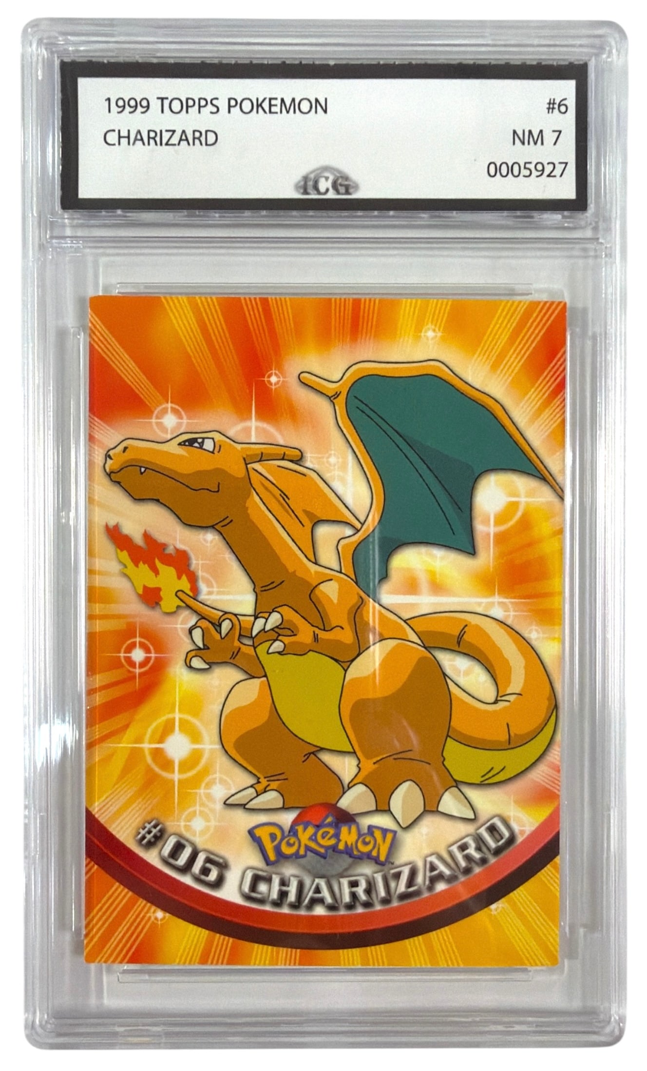 1999 Topps Pokemon Charizard | No. 6 | Graded 7: 1999 Topps Pokemon Charizard | No. 6 | Graded 7
