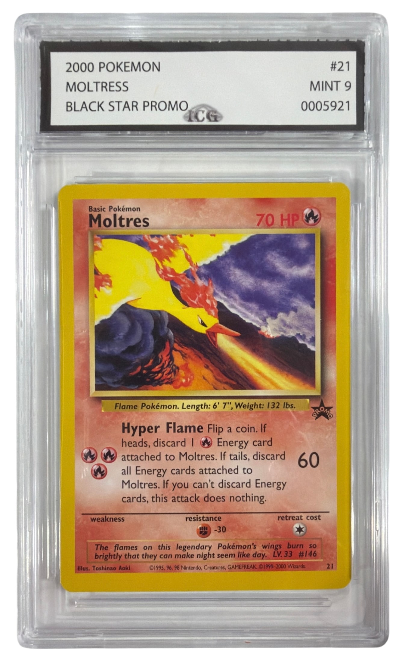 2000 Pokemon Black Star PROMO Moltres | No. 21 | Graded 9 (1 of 2)
