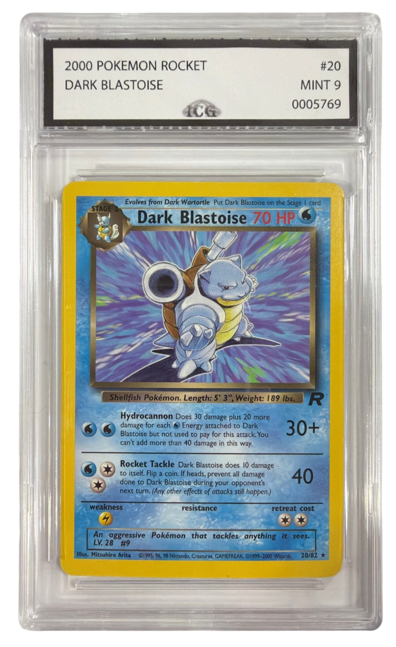 2000 Pokemon Team Rocket Dark Blastoise | No. 20 | Graded 9 (1 of 2)