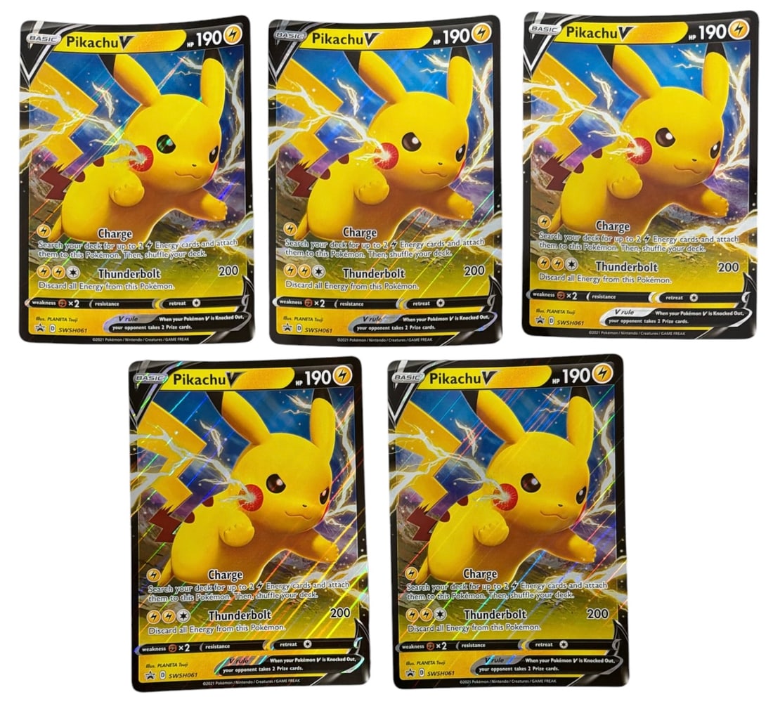 Pokemon Pikachu V SWSH061 Shining Fates Promo Card Collection: AUTHENTICATION HAS NOT BEEN PERFORMED TO GUARANTEE VERIFICATION | All purchases are made at the buyers discretion