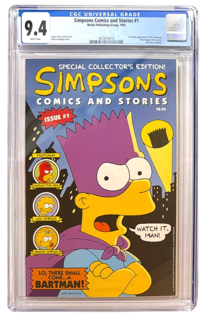 Welsh Publishing Groups Simpsons Comics and Stories | No. 1 | Graded 9.4 (1 of 2)