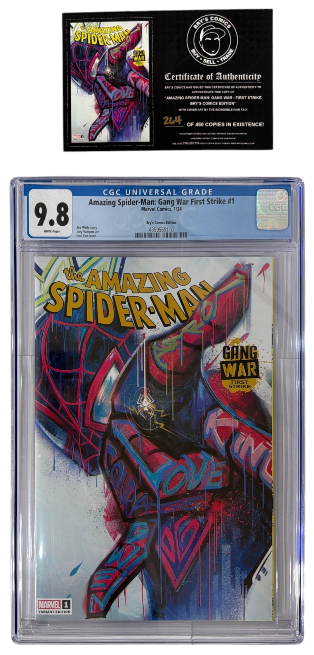 Marvel Comics Amazing Spider Man Gang War First Strike | No. 1 | Graded 9.8 | with coa: Marvel Comics Amazing Spider Man Gang War First Strike | No. 1 | Graded 9.8 | with coa