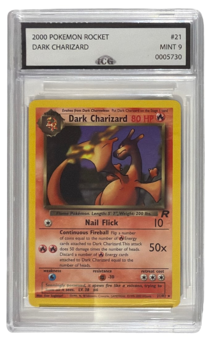 2000 Pokemon Team Rocket Dark Charmander | No. 21 | Graded 9: 2000 Pokemon Team Rocket Dark Charmander | No. 21 | Graded 9