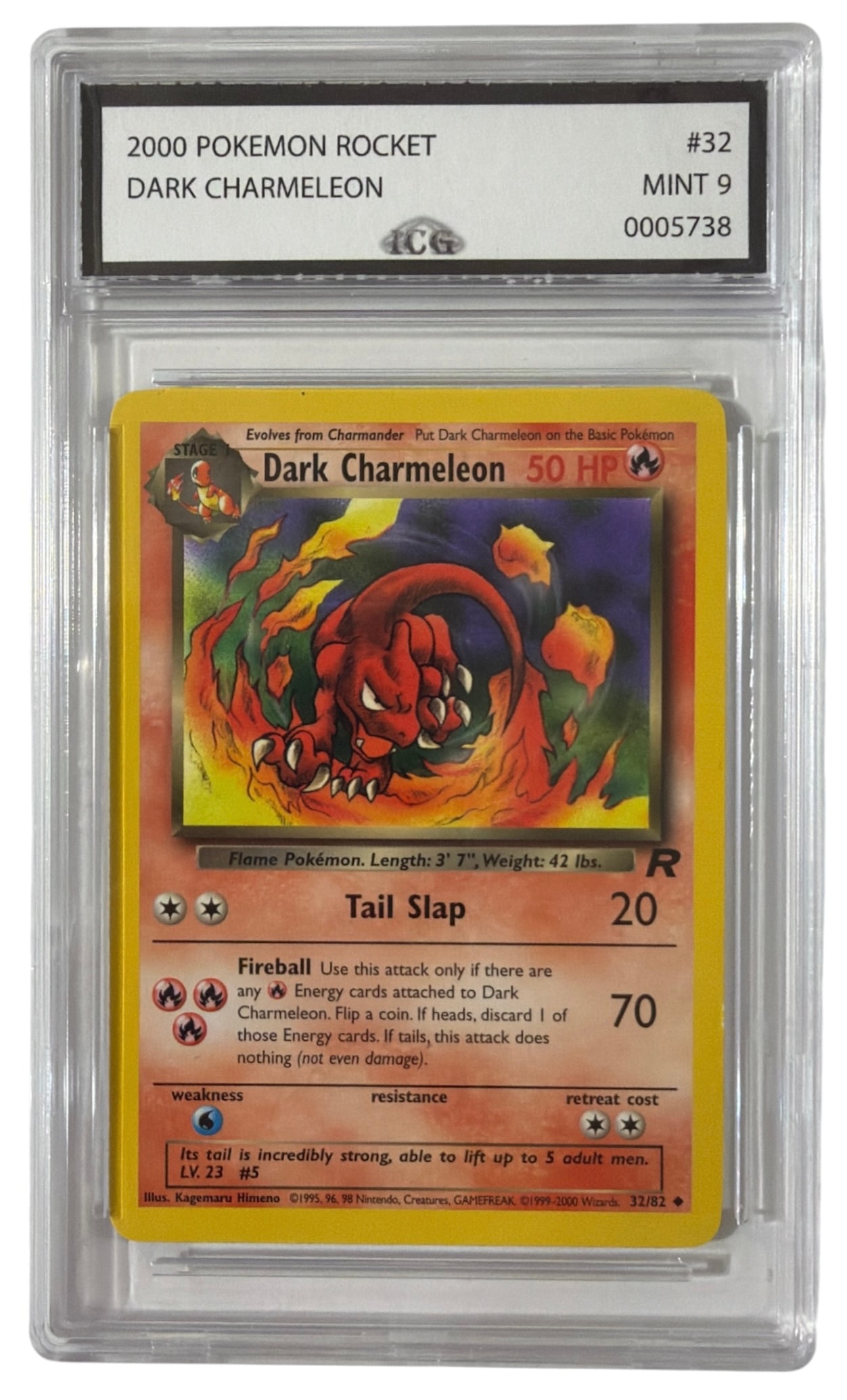 2000 Pokemon Team Rocket Dark Charmander | No. 32 | Graded 9 (1 of 2)