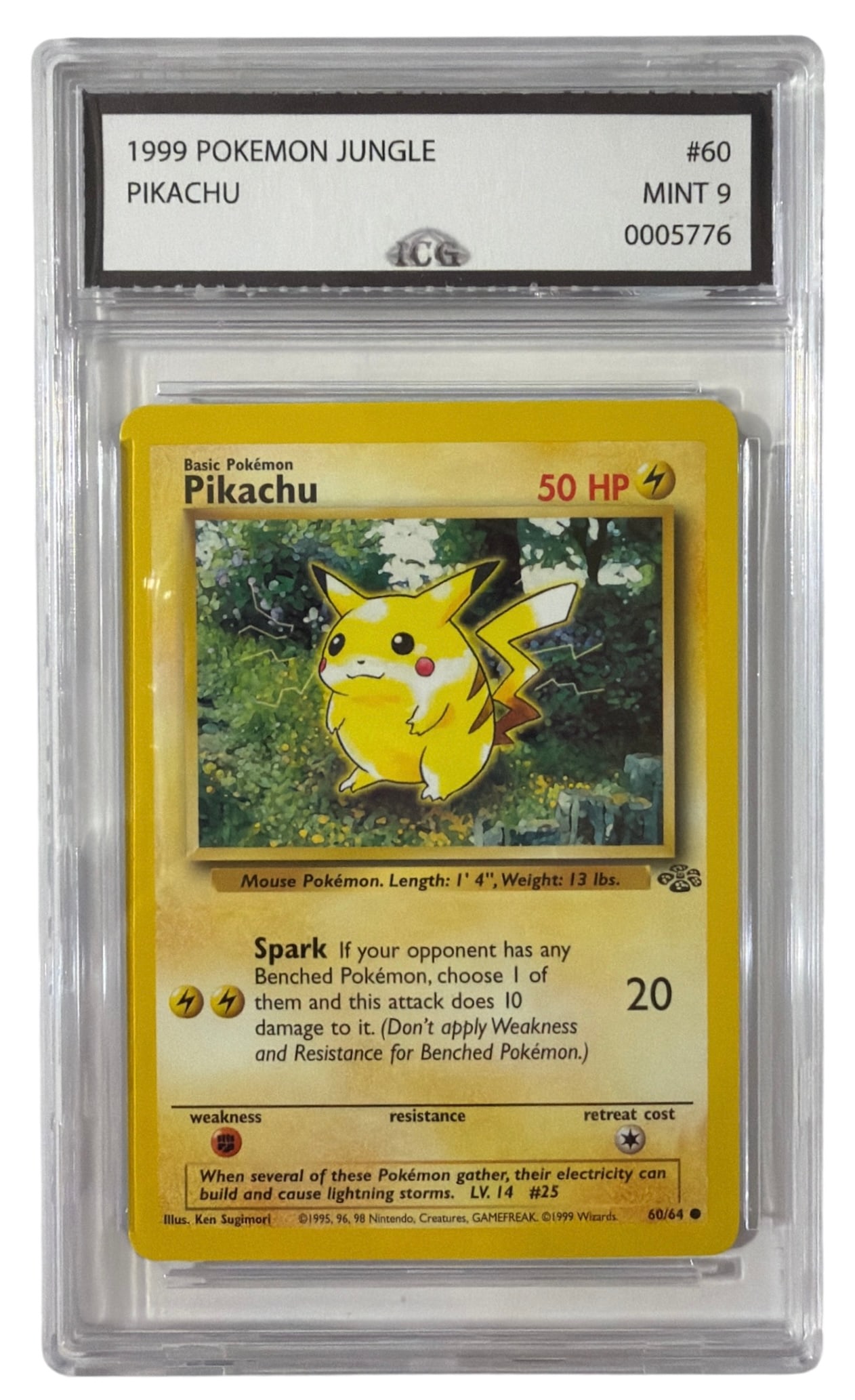 1999 Pokemon Jungle Set Pikachu | No. 60 | Graded 9 (1 of 2)