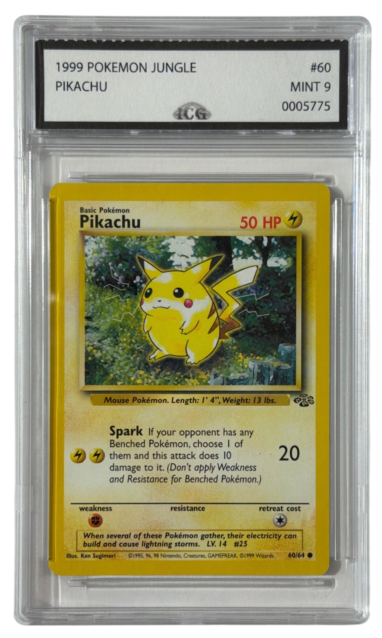 1999 Pokemon Jungle Set Pikachu | No. 60 | Graded 9 (1 of 2)