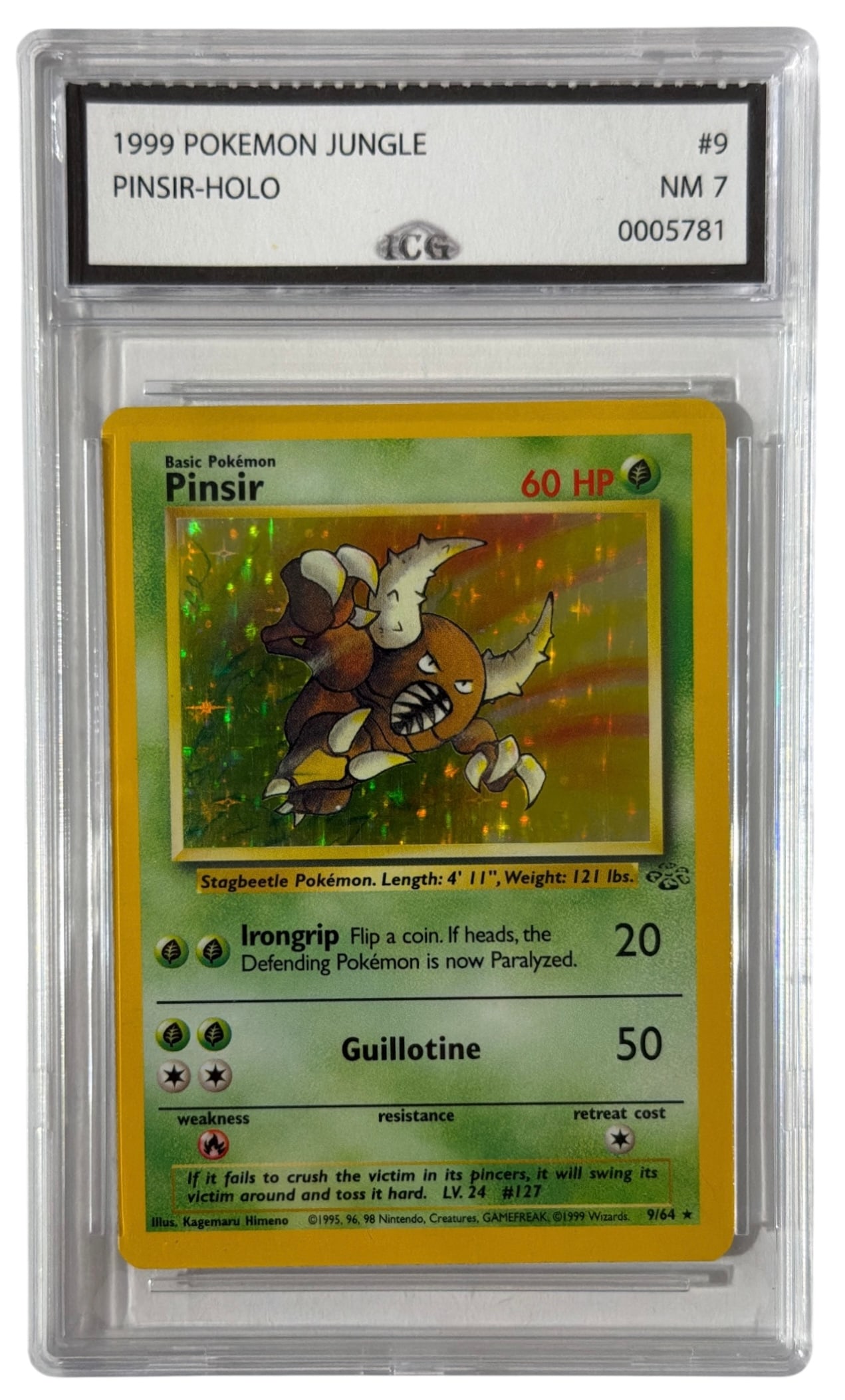1999 Pokemon Jungle Set Pinsir HOLO | No. 9 | Graded 7 (1 of 2)