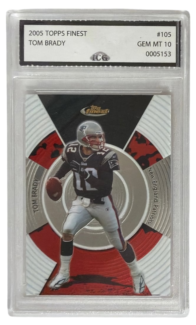 2005 Topps Finest tom Brady | No. 105 | Graded 10 (1 of 2)