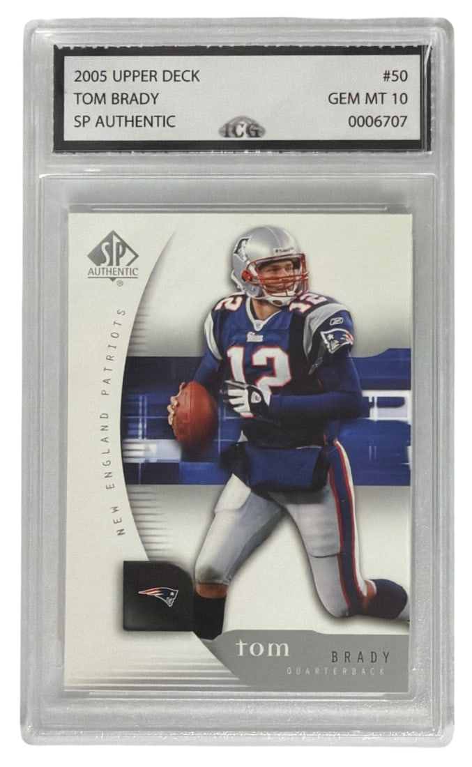 2005 Upper Deck SP Authentic Tom Brady | No. 50 | Graded 10 (1 of 2)