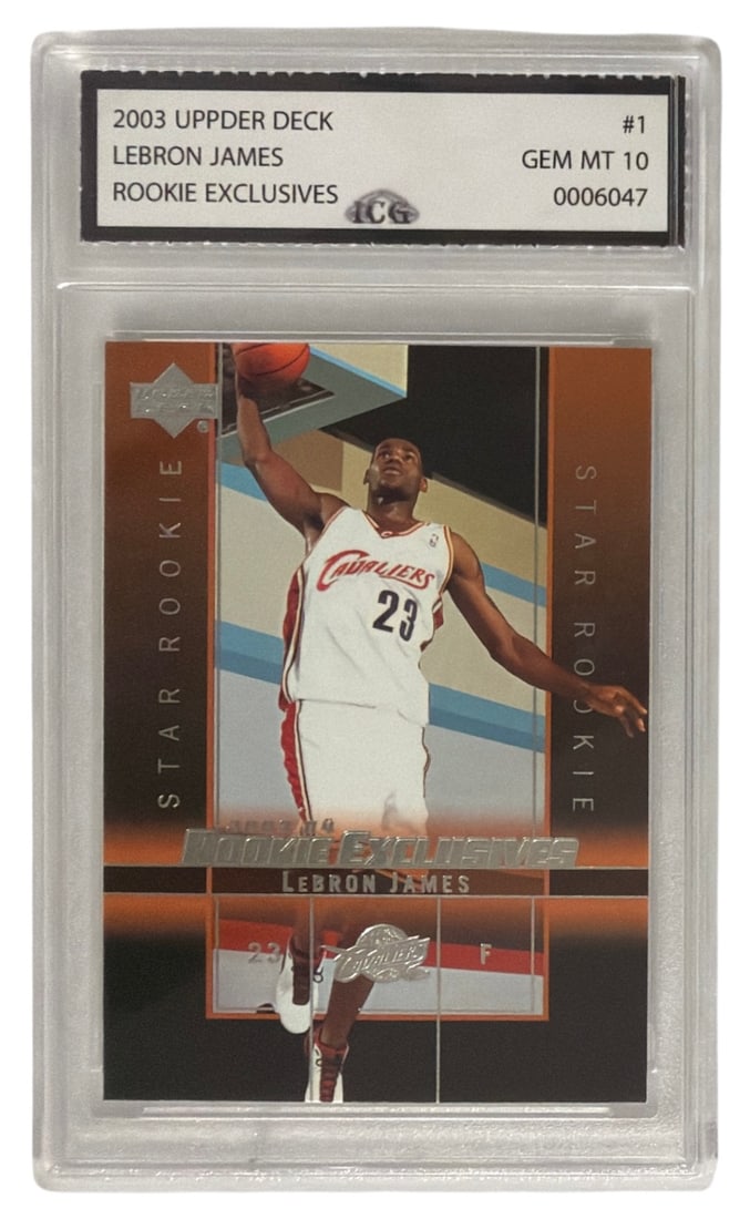 2003 Upper Deck Rookie Exclusives Lebron James | No. 1 | Graded 10 (1 of 2)