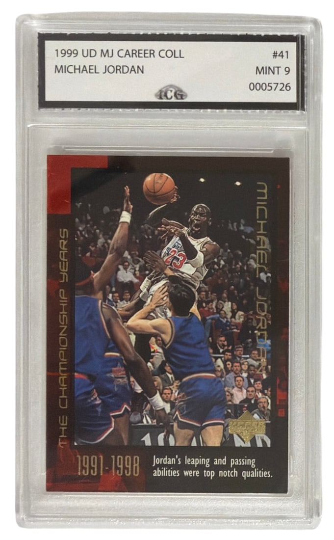 1999 UD MJ Career The Championship Years Michael Jordan | No. 41 | Graded 9: 1999 UD MJ Career The Championship Years Michael Jordan | No. 41 | Graded 9