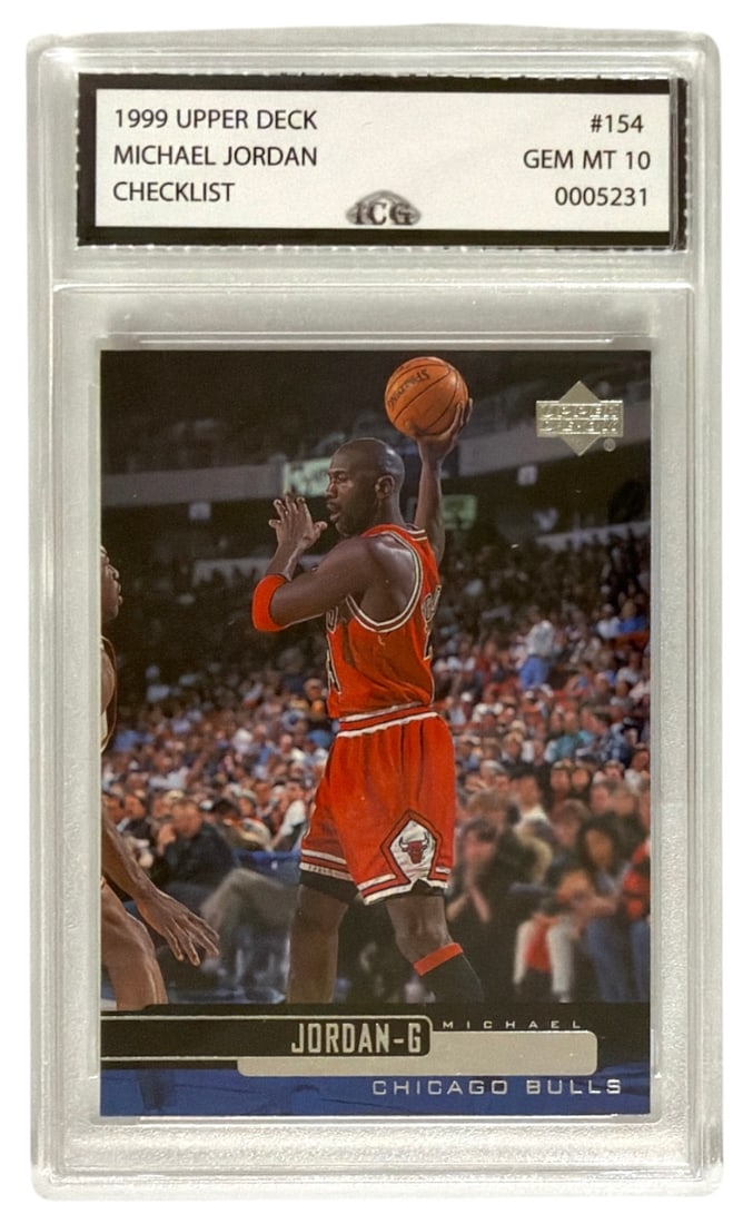 1999 Upper Deck Checklist Michael Jordan | No. 154 | Graded 10 (1 of 2)