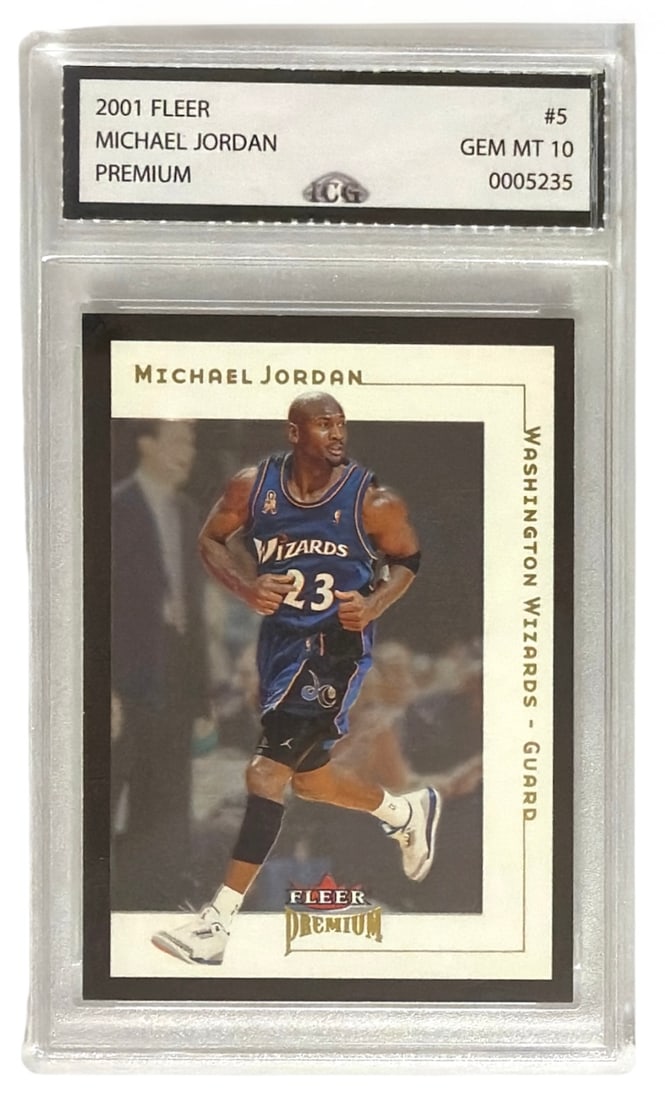 2001 Fleer Premium Michael Jordan | No. 5 | Graded 10 (1 of 2)
