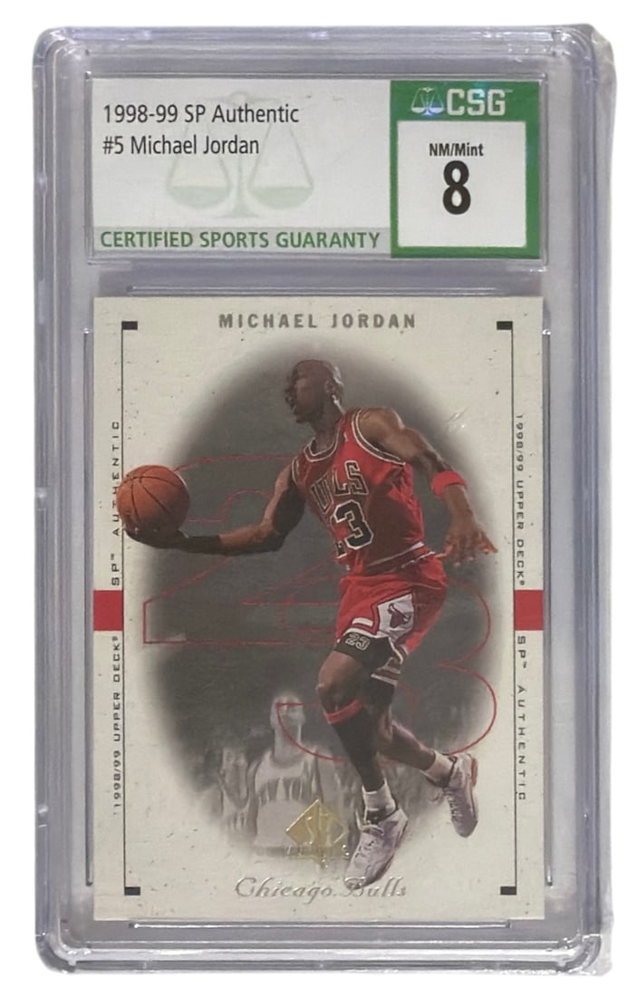 1998 to 99 SP Authentic Michael Jordan | No. 5 | Graded 8 (1 of 2)