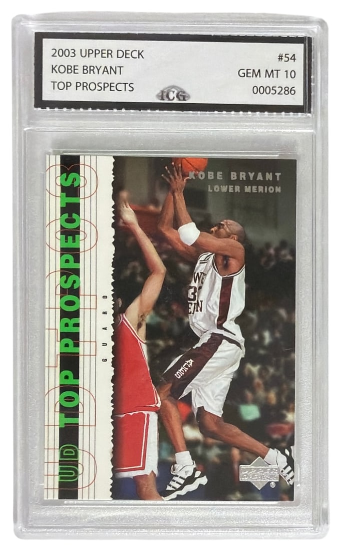 2003 Upper Deck Top Prospect Kobe Bryant | No. 54 | Graded 10 (1 of 2)
