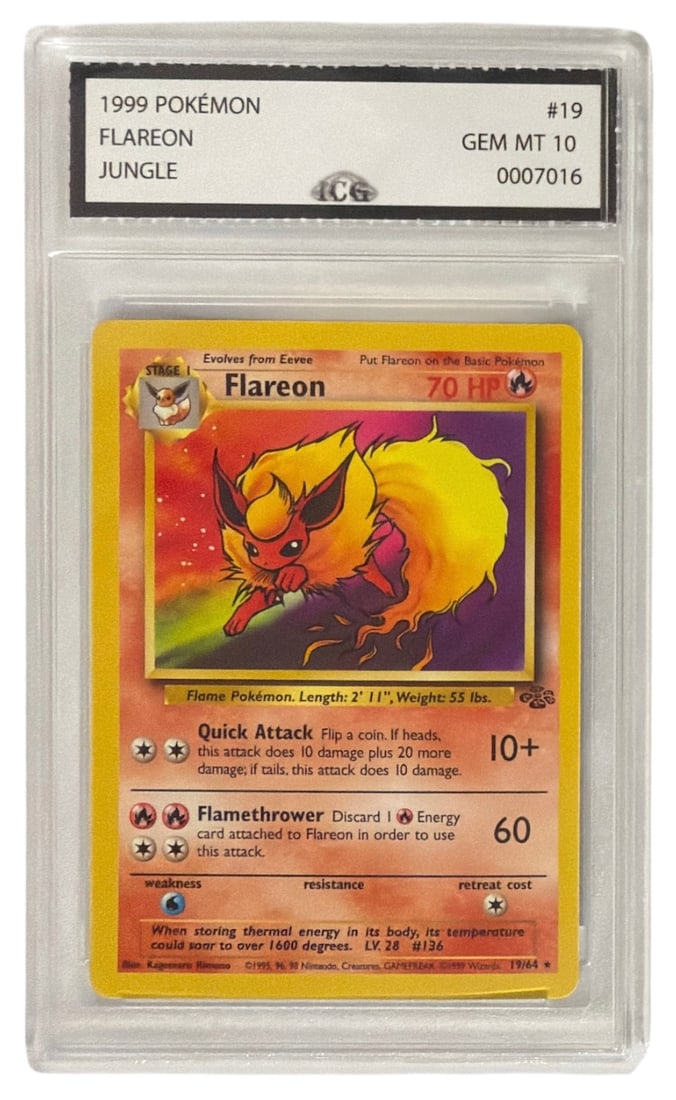 1999 Pokemon Jungle Set Flareon | No. 19 | Graded 10 (1 of 2)
