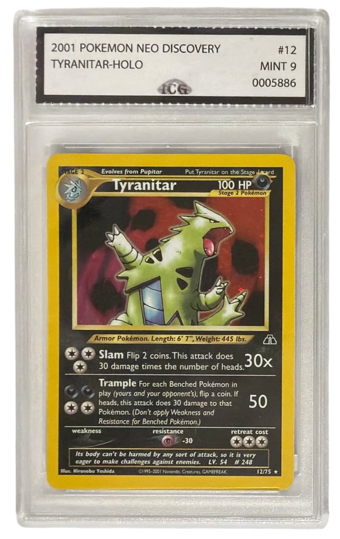 2001 Pokemon Neo Discovery Tyranitar HOLO | No. 12 | Graded 9 (1 of 2)