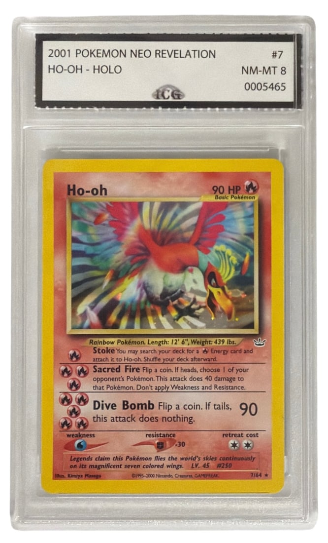 2001 Pokemon Neo Revelation HO OH HOLO | No. 7 | Graded 8 (1 of 2)