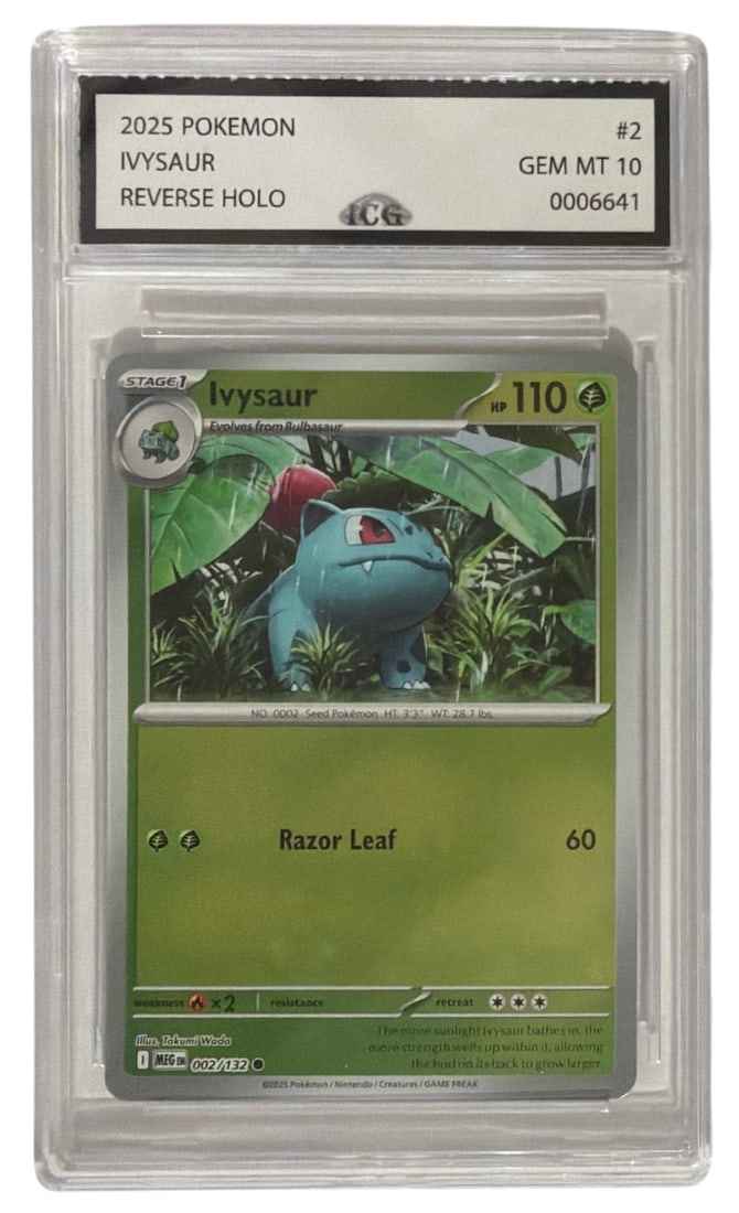 2025 Pokemon Ivysaur Reverse HOLO | No. 2 | Graded 10: 2025 Pokemon Ivysaur Reverse HOLO | No. 2 | Graded 10