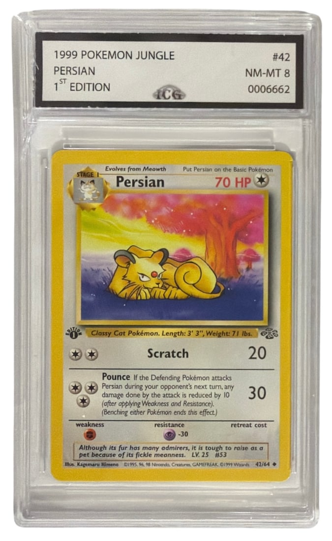 1999 Pokemon 1st Edition Jungle Set Persian | No. 42 | Graded 8 (1 of 2)