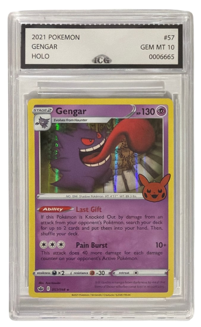 2021 Pokemon Gengar HOLO | No. 57 | Graded 10: 2021 Pokemon Gengar HOLO | No. 57 | Graded 10