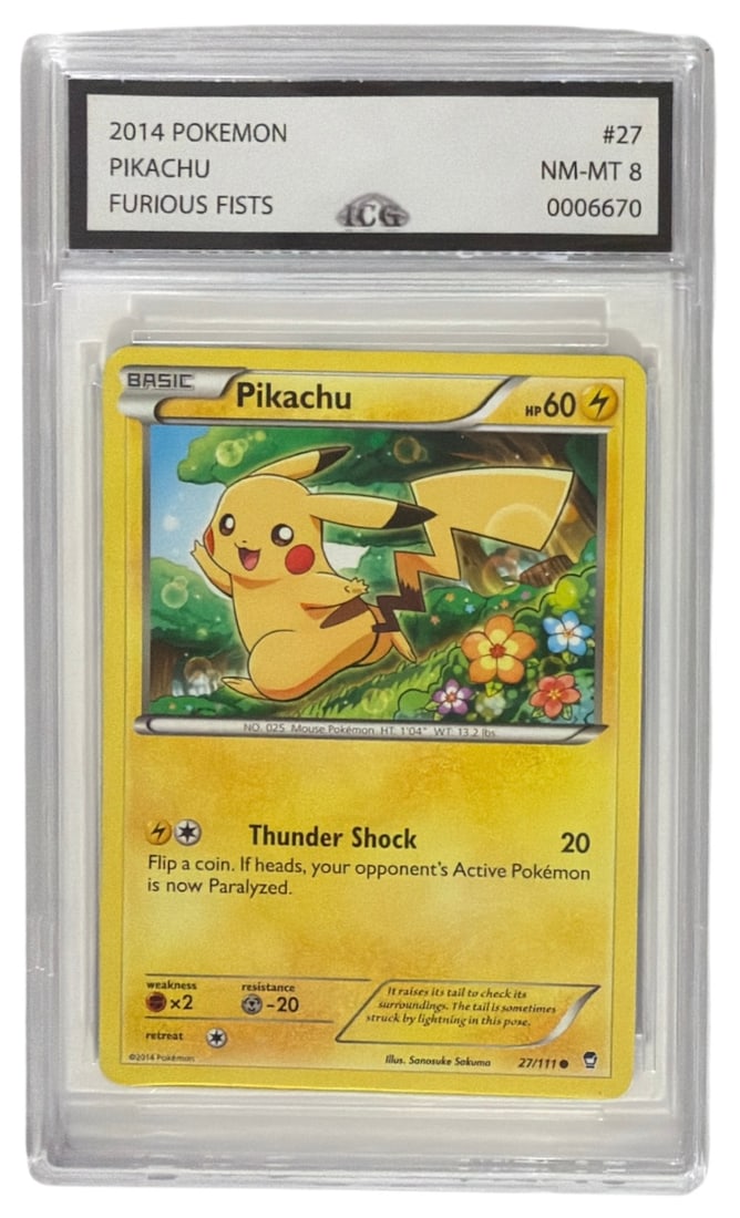2014 Pokemon Furious Fists Pikachu | No. 27 | Graded 8 (1 of 2)