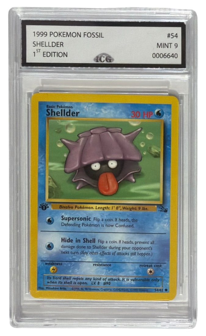 1999 Pokemon Fossil Set 1st Edition Shellder | No. 54 | Graded 9 (1 of 2)