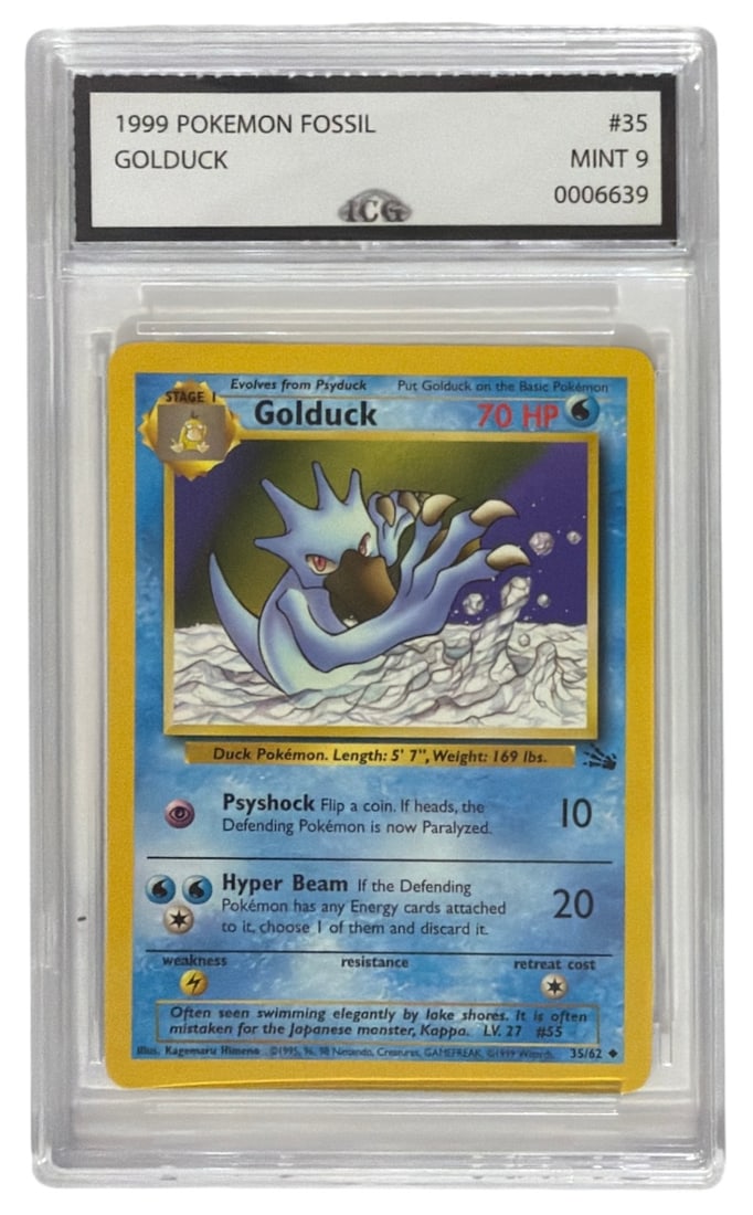 1999 Pokemon Fossil Set Golduck | No. 35 | Graded 9: 1999 Pokemon Fossil Set Golduck | No. 35 | Graded 9