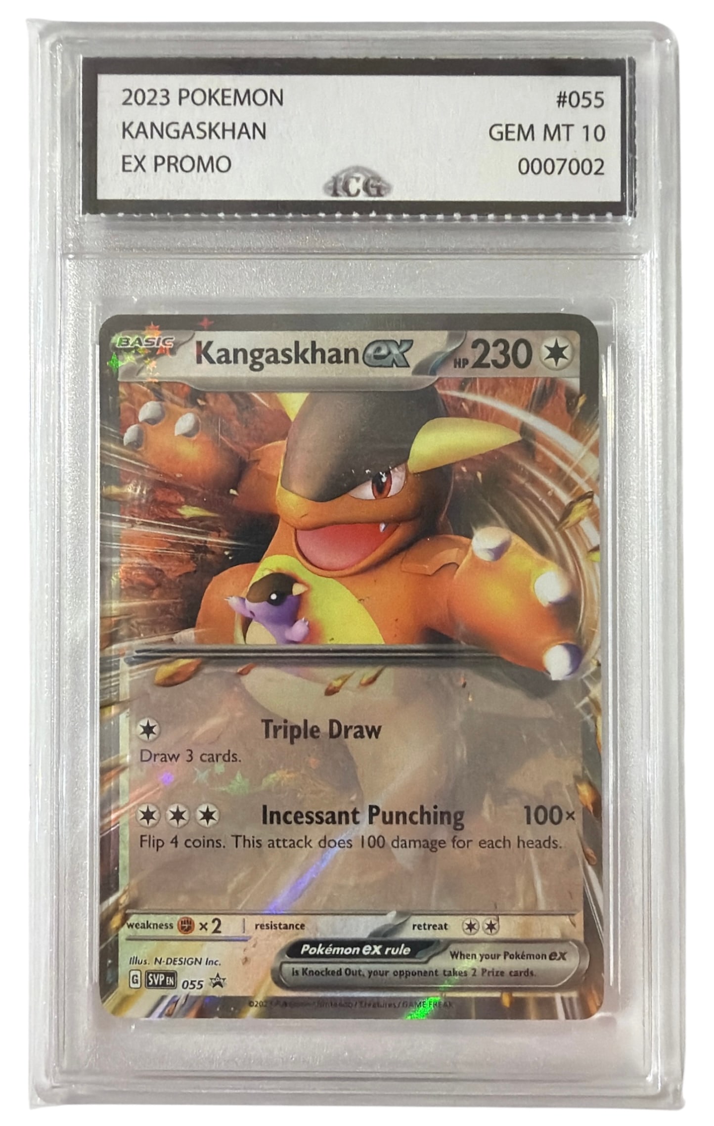 2023 Pokemon PROMO Kangaskhan EX | No. 055 | Graded 10: 2023 Pokemon PROMO Kangaskhan EX | No. 055 | Graded 10