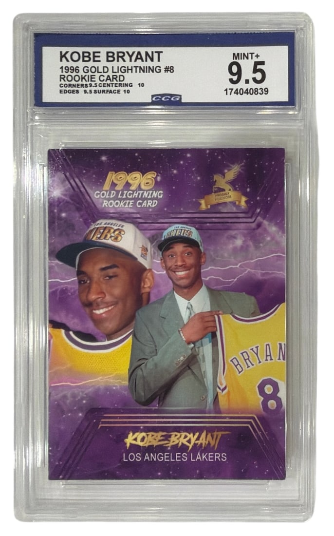 1996 Gold Lighting Rookie Card Kobe Bryant | No. 8 | Graded 9.5: 1996 Gold Lighting Rookie Card Kobe Bryant | No. 8 | Graded 9.5