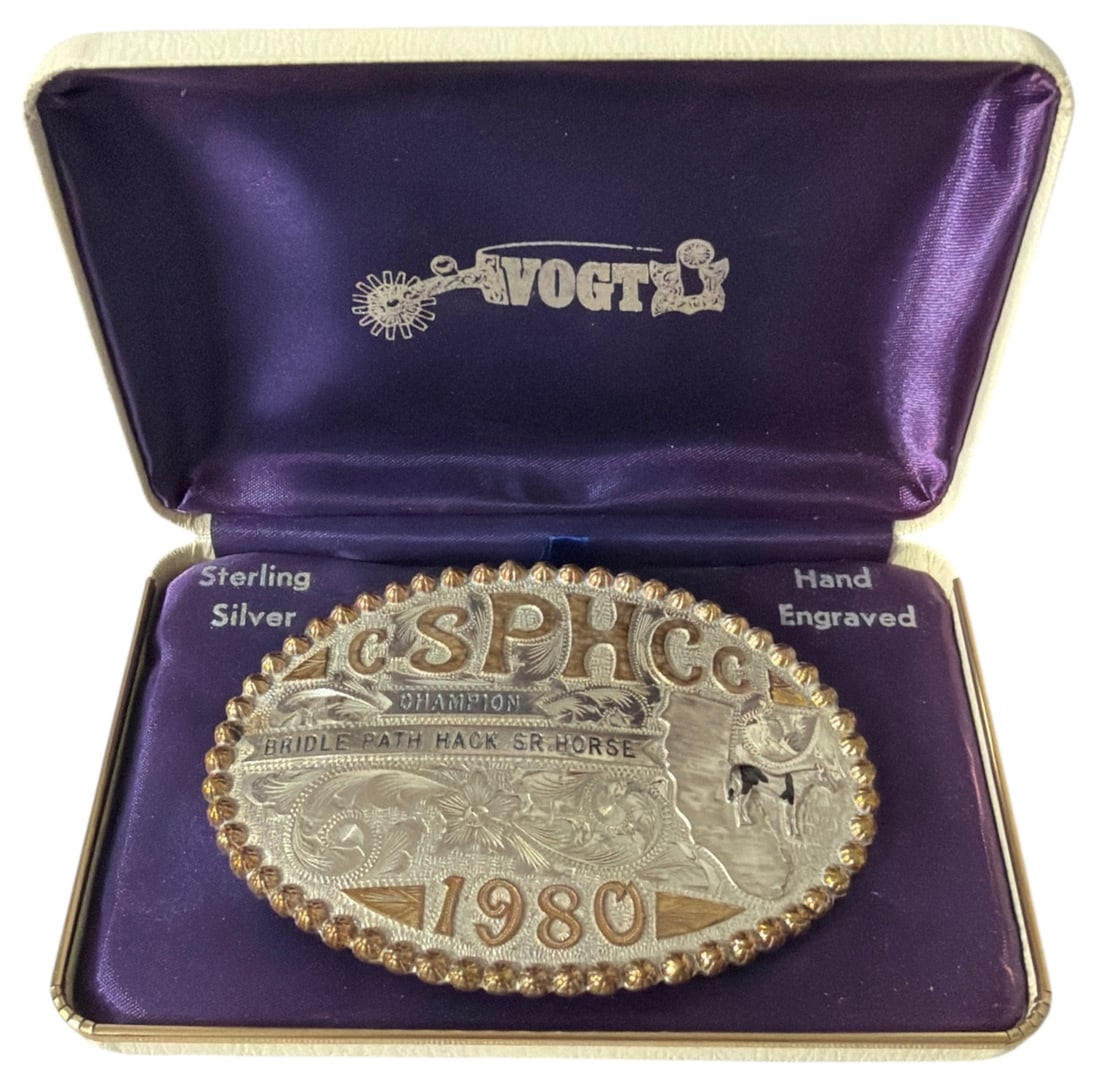 Sterling Silver Rodeo Belt Buckle (1 of 3)