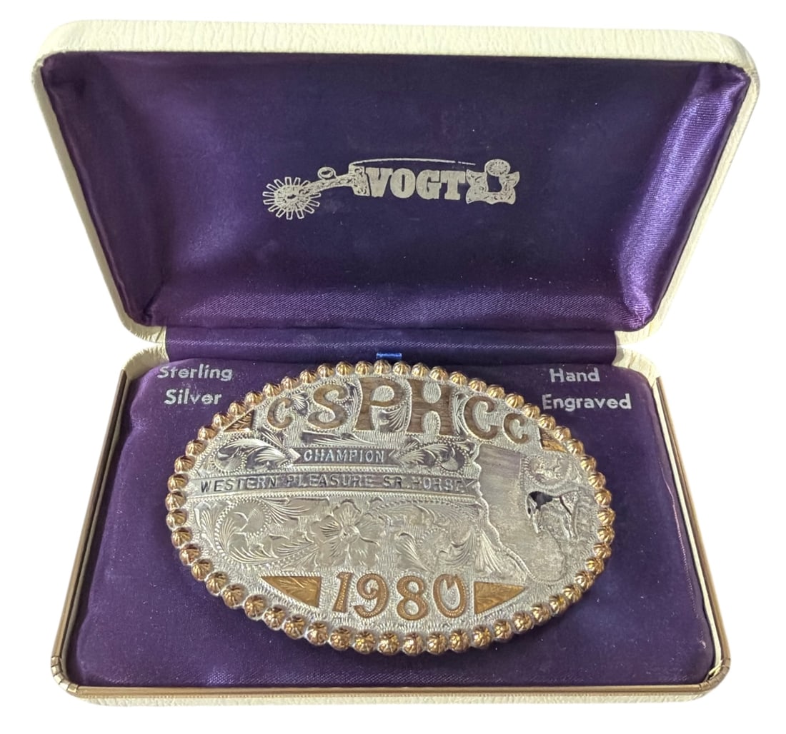 Sterling Silver Rodeo Belt Buckle (1 of 3)