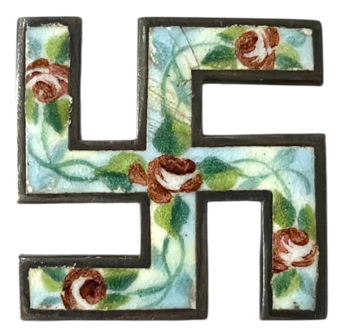 German WWII Silver Floral Pin: German WWII Silver Floral Pin