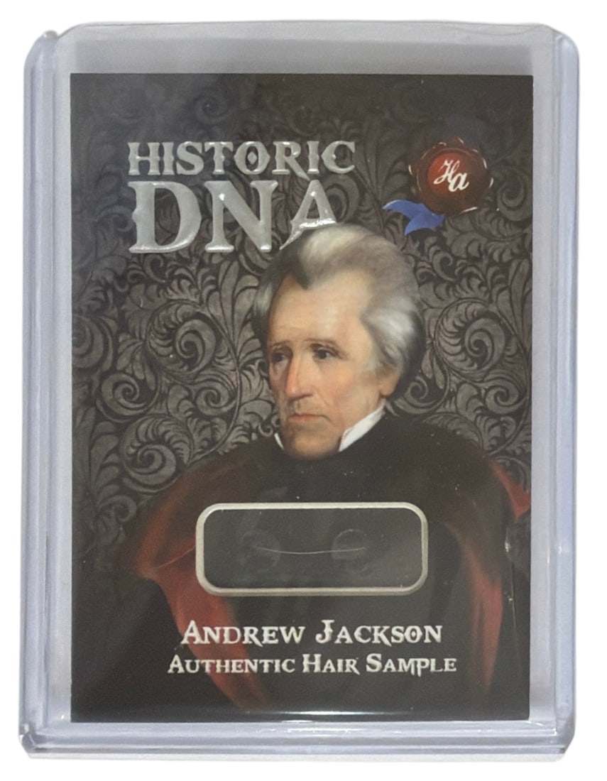 Historic DNA Trading Card | With an Authentic Hair Sample from Andrew Jackson (1 of 2)