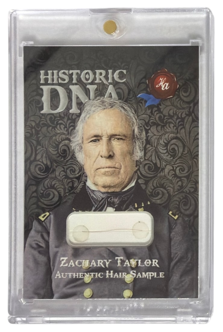 Historic DNA Trading Card | With an Authentic Hair Sample from Zachary Taylor (1 of 2)