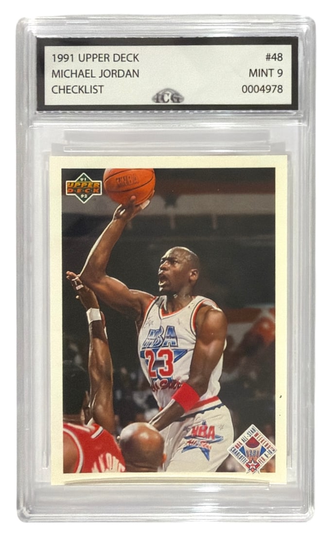 1991 Upper Deck Checklist Michael Jordan | No. 48 | Graded 9 (1 of 2)