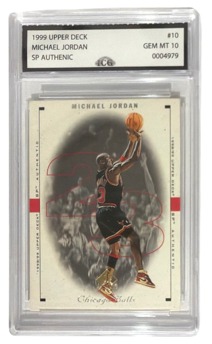 1999 Upper Deck SP Authentic Michael Jordan | No. 10 | Graded 10 (1 of 2)