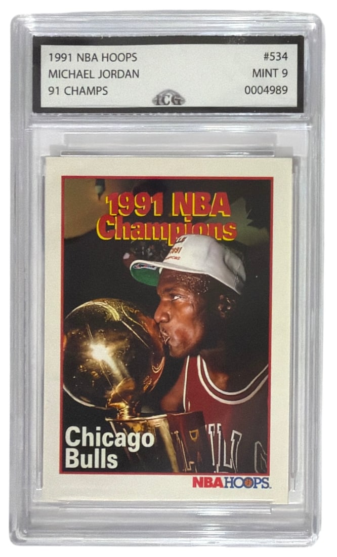 1991 NBA Hoops 91 Champs Michael Jordan | No. 534 | Graded 9 (1 of 2)